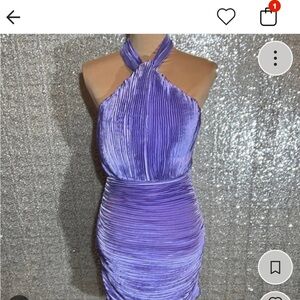 REVOLVE Pleated Purple Mini Dress